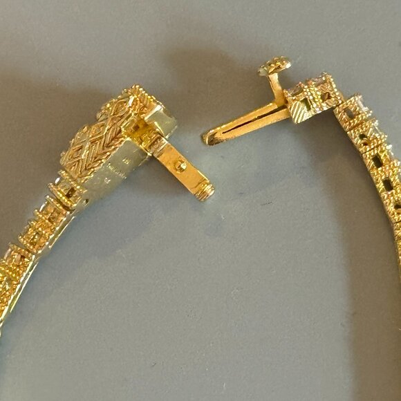 Judith Ripka 14K Clad 6-3/4" Diamonique Tennis Bracelet - Picture 11 of 11